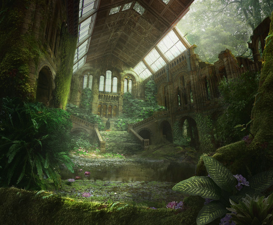 Fallen Beauty matte painting